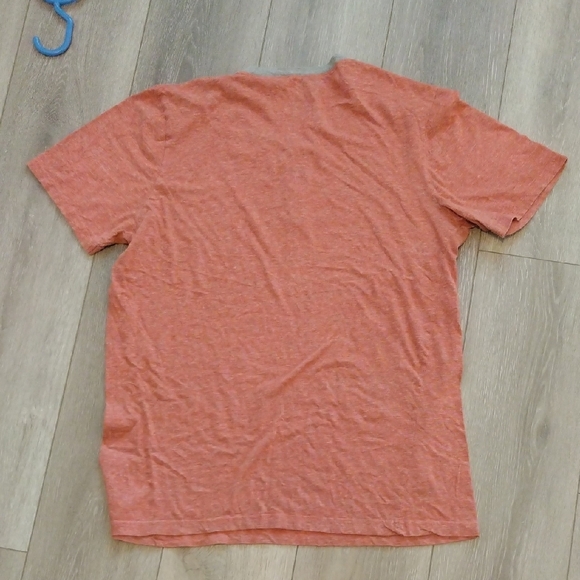 Carbon Men's Henley T-Shirt - Coral and Gray - Picture 5 of 7